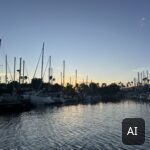Segelboote im Hafen in der Abenddämmerung (KI-generiertes Bild)